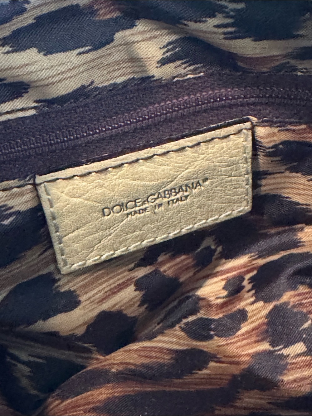 Vintage Dolce & Gabbana Blue Denim Satchel with Cream Snakeskin Trim - Picture 8 of 8